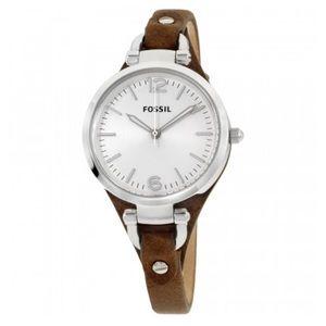 Georgia Brown Leather Fossil Watch